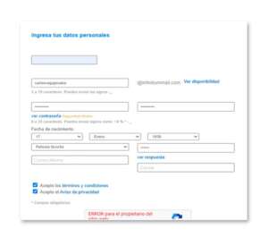 ¿Cómo actualizar tus datos si tu correo es @prodigy.net.mx o @infinitummail.com? 1 Ventana de Infinitum Mail para registrar el celular y los datos de recuperación